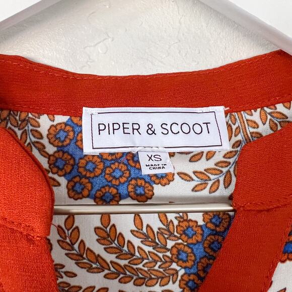 Piper & Scoot Jenni Mixed Pattern Dress Extra Small - Picture 3 of 7